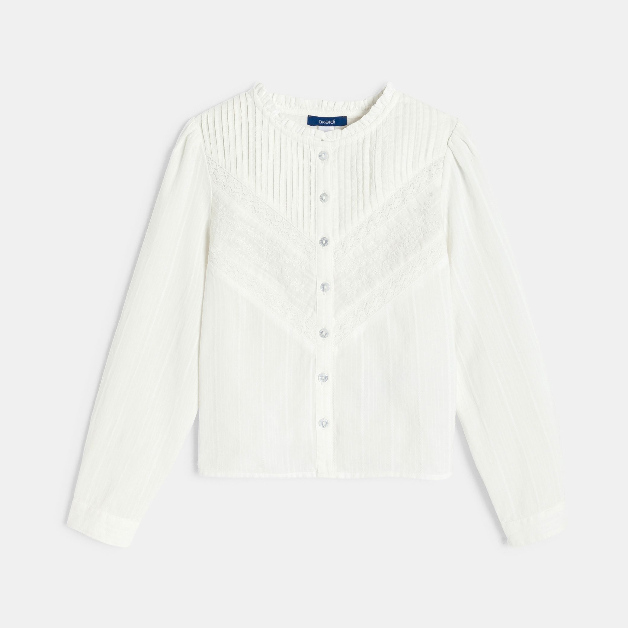 Áo blouse trắng thêu lãng mạn